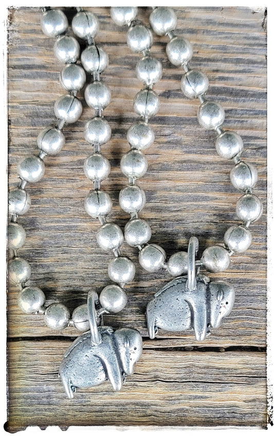 Tres Melindas: Baby Bison Necklace