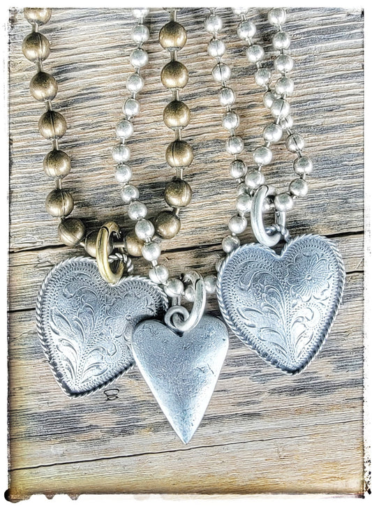 Tres Melindas: Mama's Belt Buckle Heart Necklace