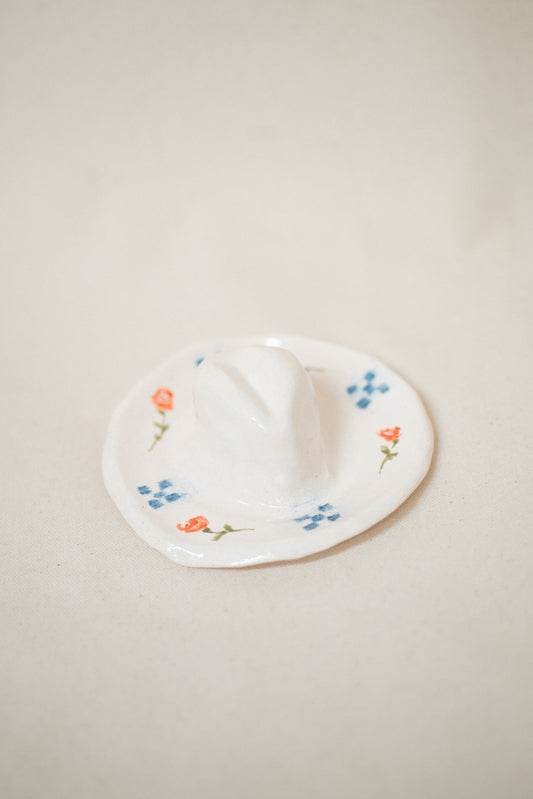 Grace Peck: Roses Ceramic Cowboy Hat Ring