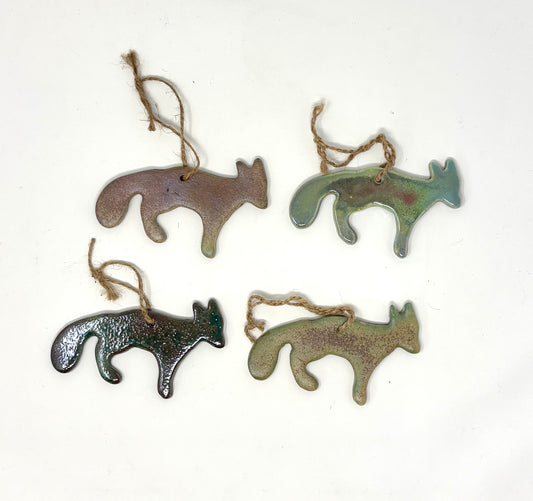 Emily Belsham Rakuscapes: Fox Ornament