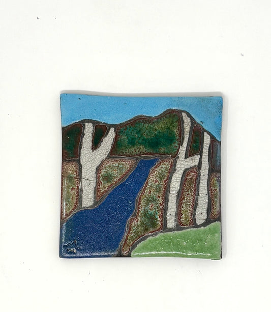 Emily Belsham Rakuscapes: Square Edge Single Coasters