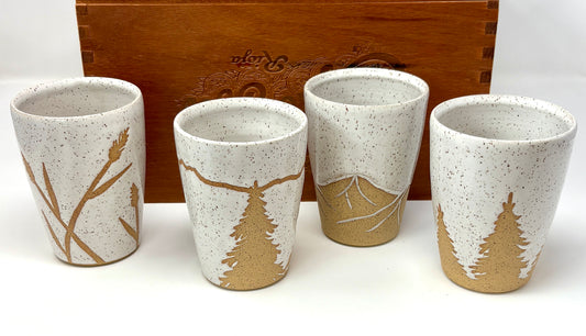 Art in the Alpine: Speckled Cups (Tall)