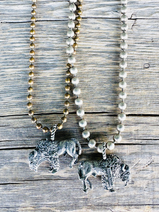 Tres Melindas: Little Boys (Bison) Necklace