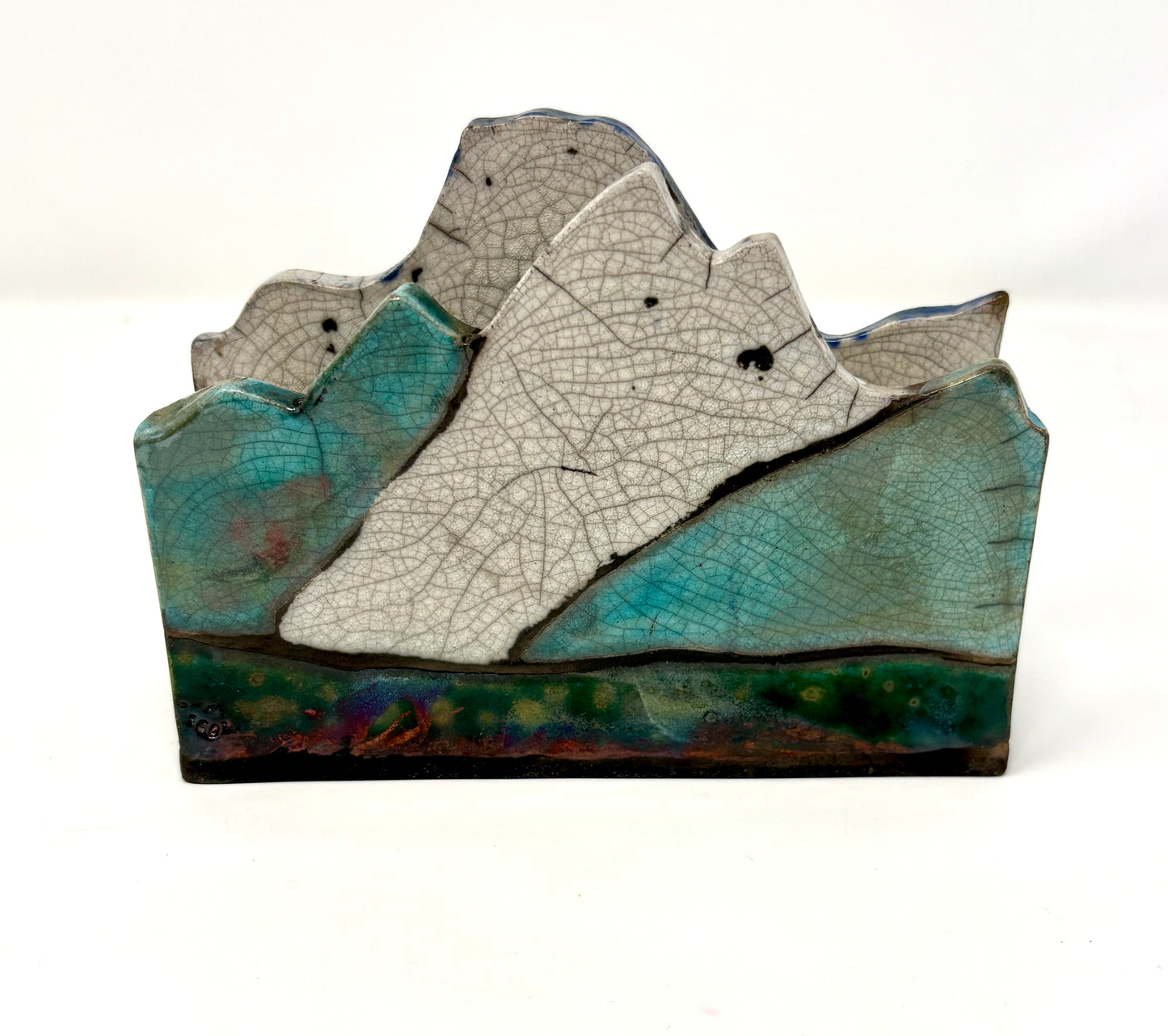 Emily Belsham Rakuscapes: Napkin / Coffee Filter Holder #1