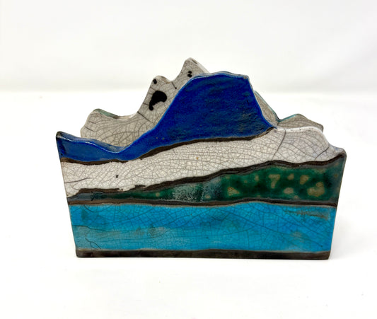 Emily Belsham Rakuscapes: Napkin / Coffee Filter Holder #1