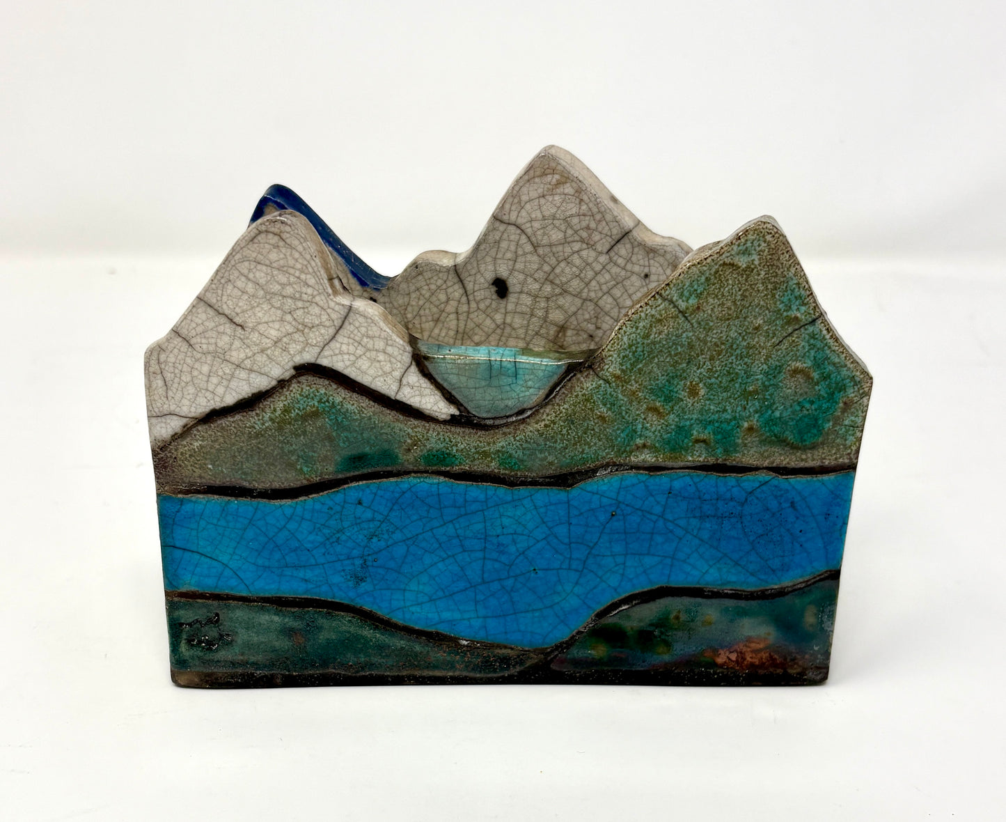 Emily Belsham Rakuscapes: Napkin / Coffee Filter Holder #2