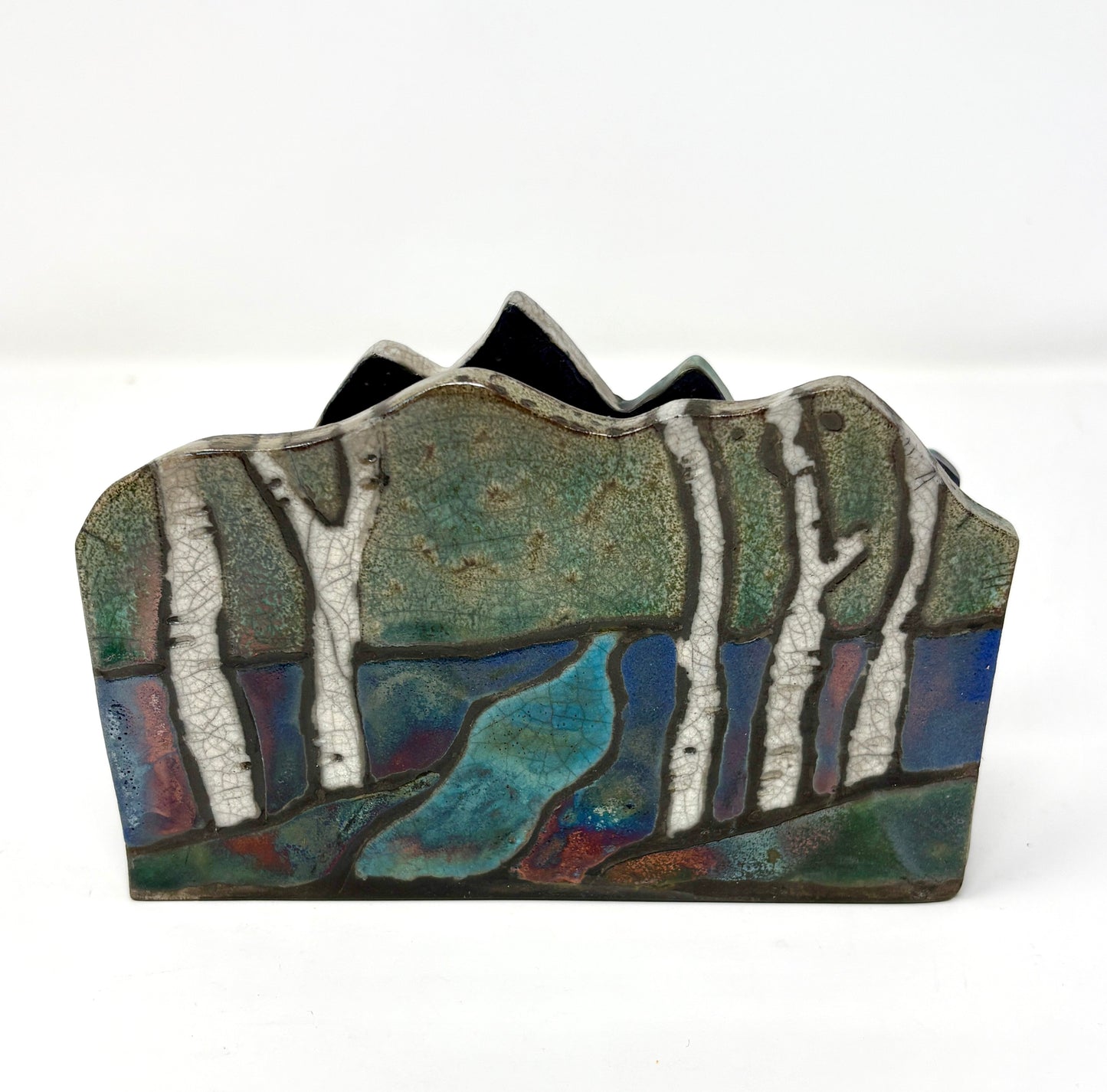 Emily Belsham Rakuscapes: Napkin / Coffee Filter Holder #3