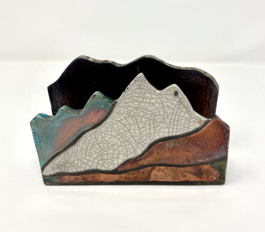 Emily Belsham Rakuscapes: Napkin / Coffee Filter Holder #3