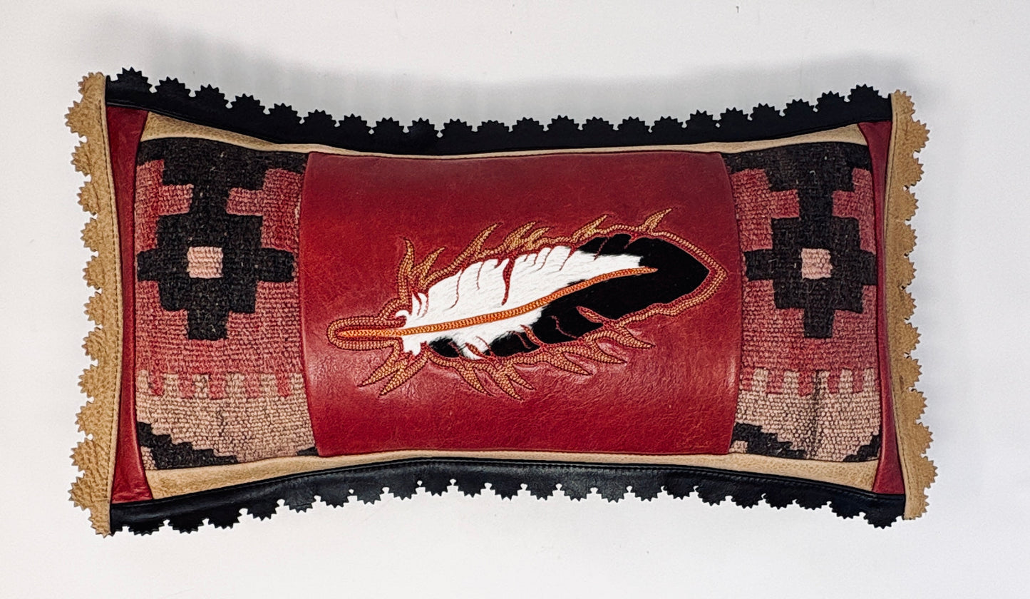 Tracy Fergus: Eagle Feather Lumbar Pillow