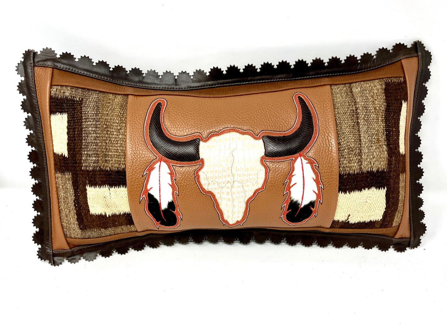 Tracy Fergus: Buffalo Skull Lumbar Pillow