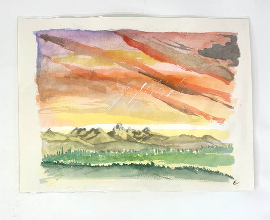 Steve Ehrlich: Bison / Tetons Watercolors