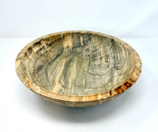 Artisanal Wood Creations: Curly, Marbled Poplar Bowl