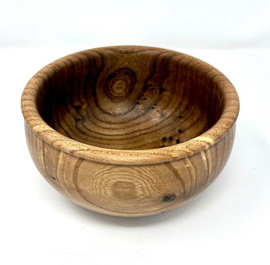 Artisanal Wood Creations: Curly, Elm Burl "Viking" Bowl