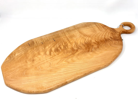 Artisanal Wood Creations: Curly Maple with Lapis Inlay Board