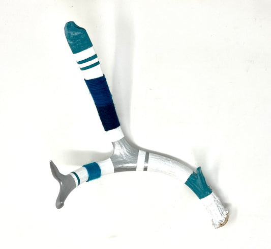 Kevin Rauch-Lynch: Large Mule Deer Antler (Teal / Blues)