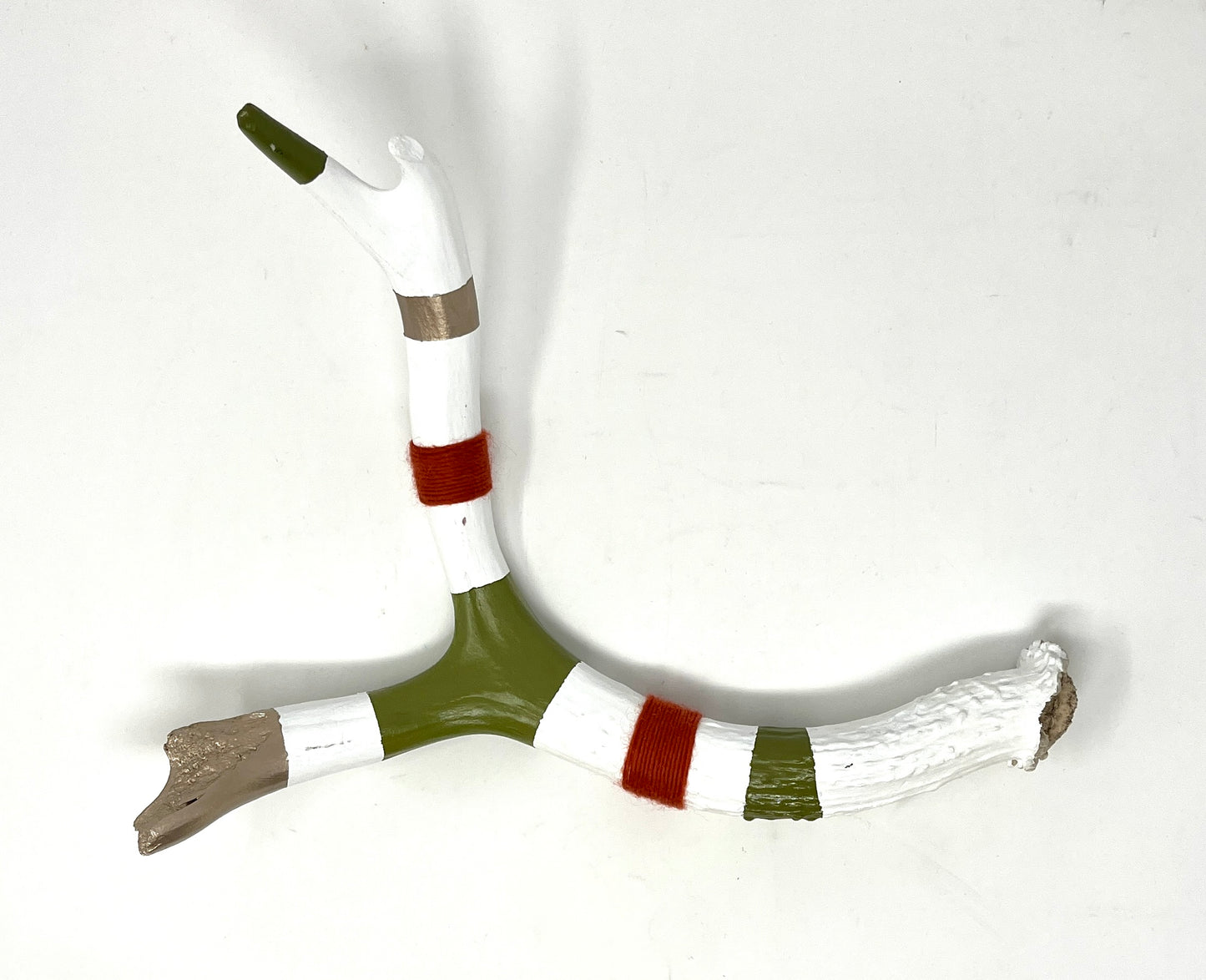 Kevin Rauch-Lynch: Large Mule Deer Antler (Green/Orange)