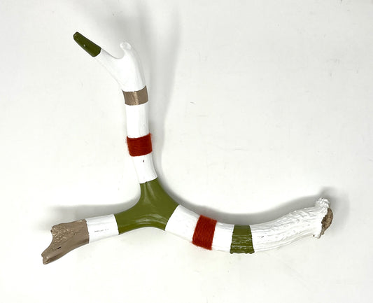 Kevin Rauch-Lynch: Large Mule Deer Antler (Green/Orange)