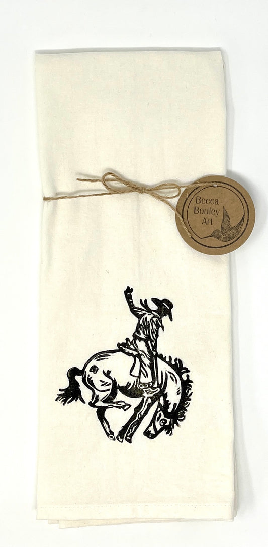 Becca Bouley: Bronco Tea Towel