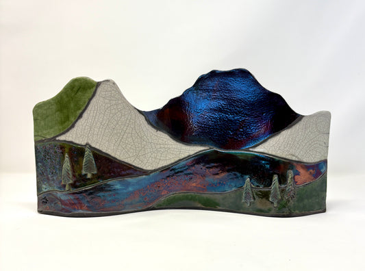 Emily Belsham Rakuscapes: Mt Moran (Large)