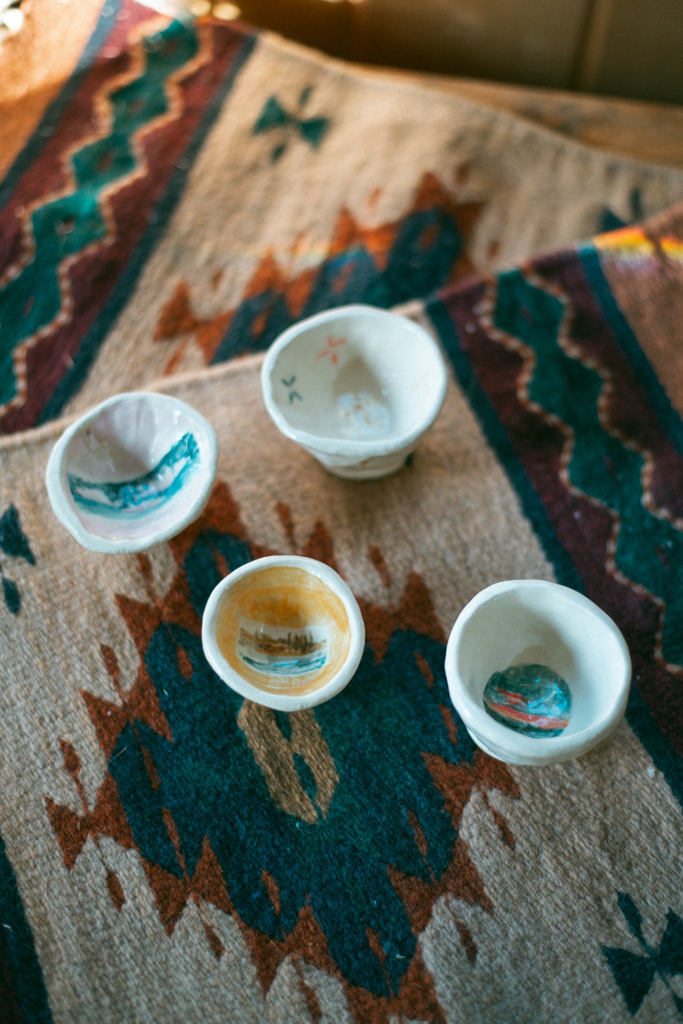 Grace Peck: Hand Painted Pinch Pots