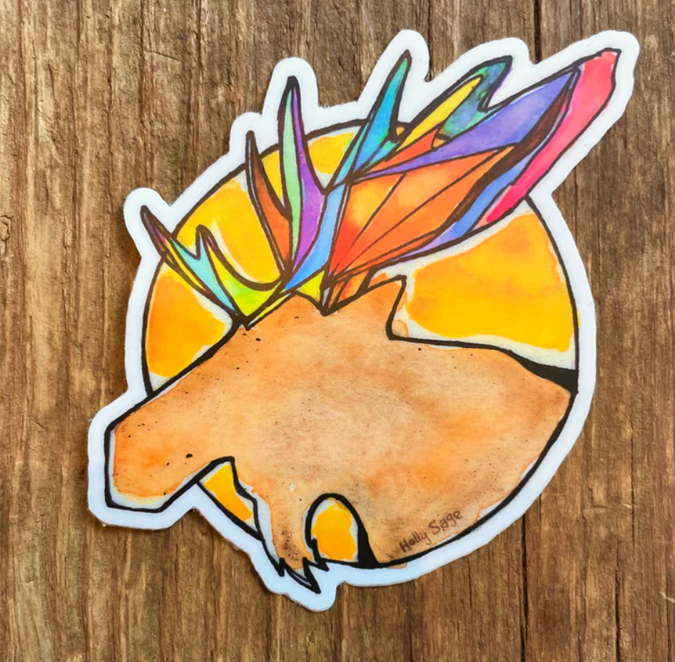 Moose Lines Sticker