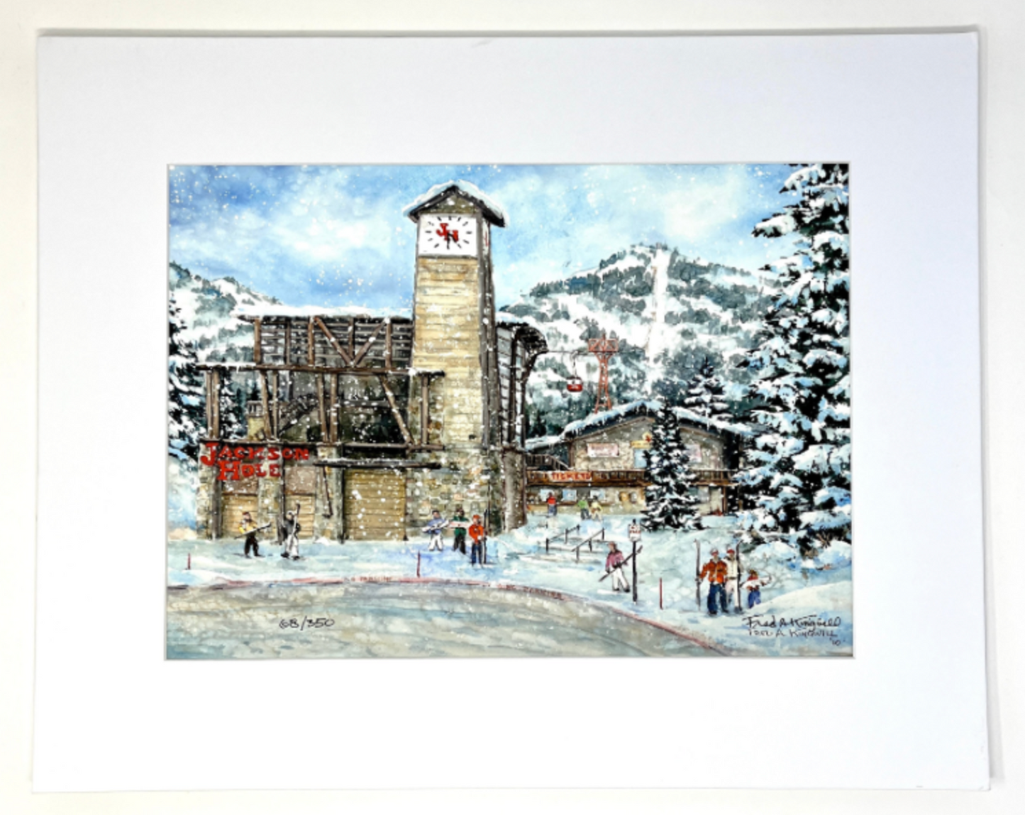 Fred Kingwill: Snowy Teton Village Print
