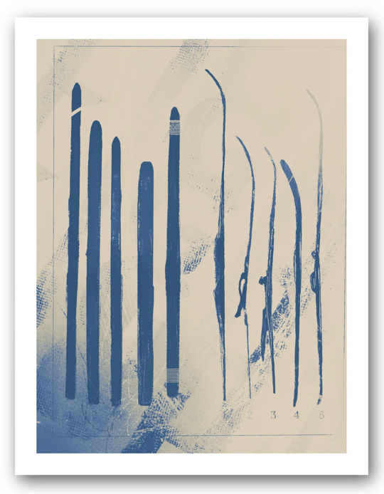 Anna Douglas Smith: Light Weight Skis Print
