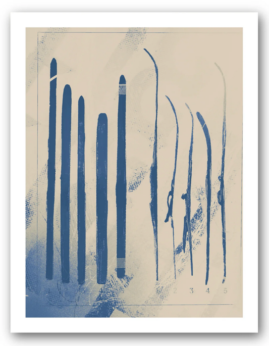 Anna Douglas Smith: Light Weight Skis Print