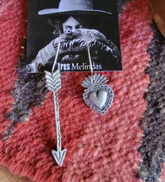 Tres Melindas: Mix Match Arrow and Milgaros Heart Earrings