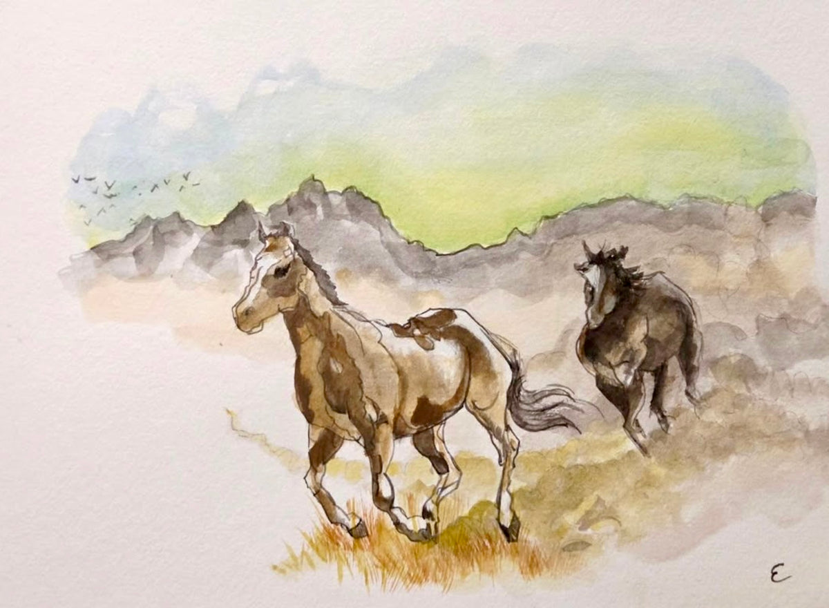 Steve Ehrlich: Horse Watercolors