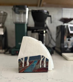 Emily Belsham Rakuscapes: Napkin / Coffee Filter Holder #3