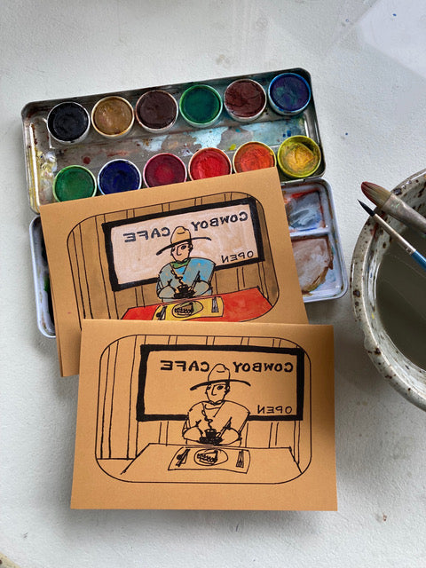 Tessa Johnson: Cowboy Cafe Coloring Cards