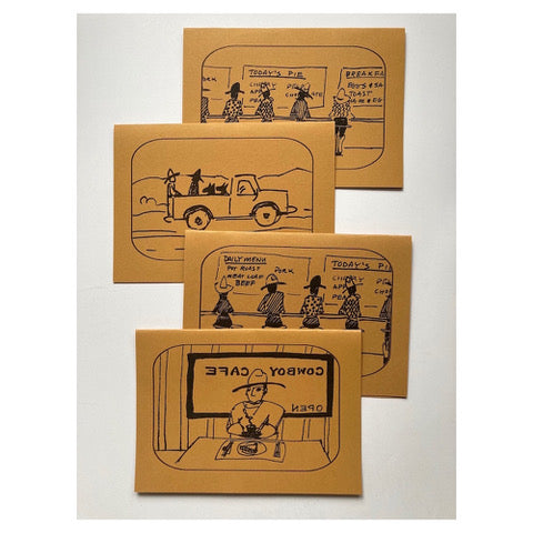 Tessa Johnson: Cowboy Cafe Coloring Cards