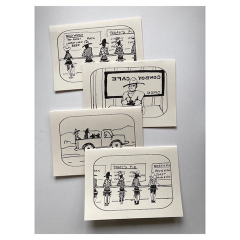 Tessa Johnson: Cowboy Cafe Coloring Cards