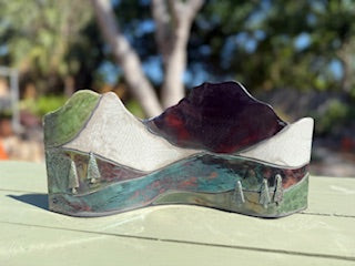 Emily Belsham Rakuscapes: Mt Moran (Large)