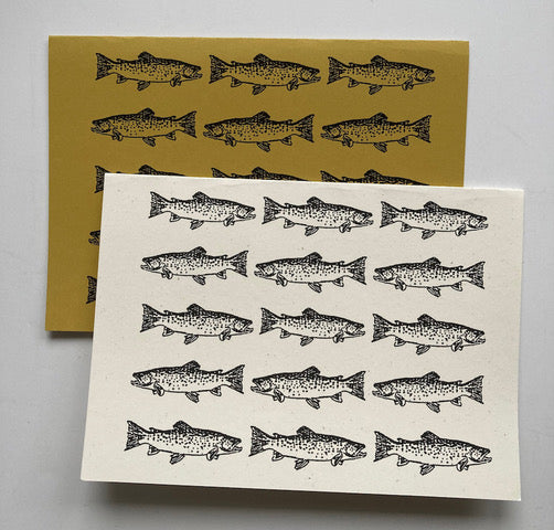 Tessa Johnson: Rainbow Trout Coloring Cards
