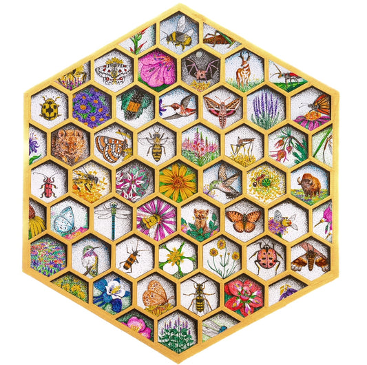 Lyndsay Rowan: Pollinator Geometery (Large Unframed)