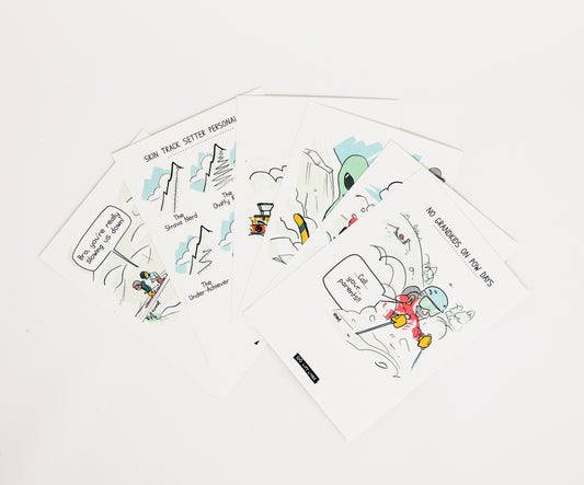 Liftlines Winter Comic Notecards