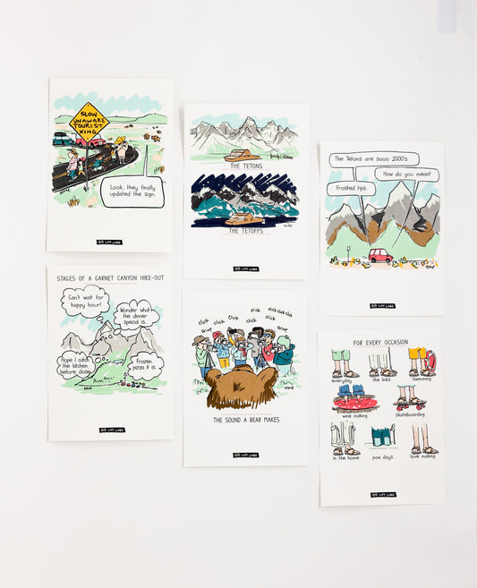 Liftlines Summer Comic Notecards