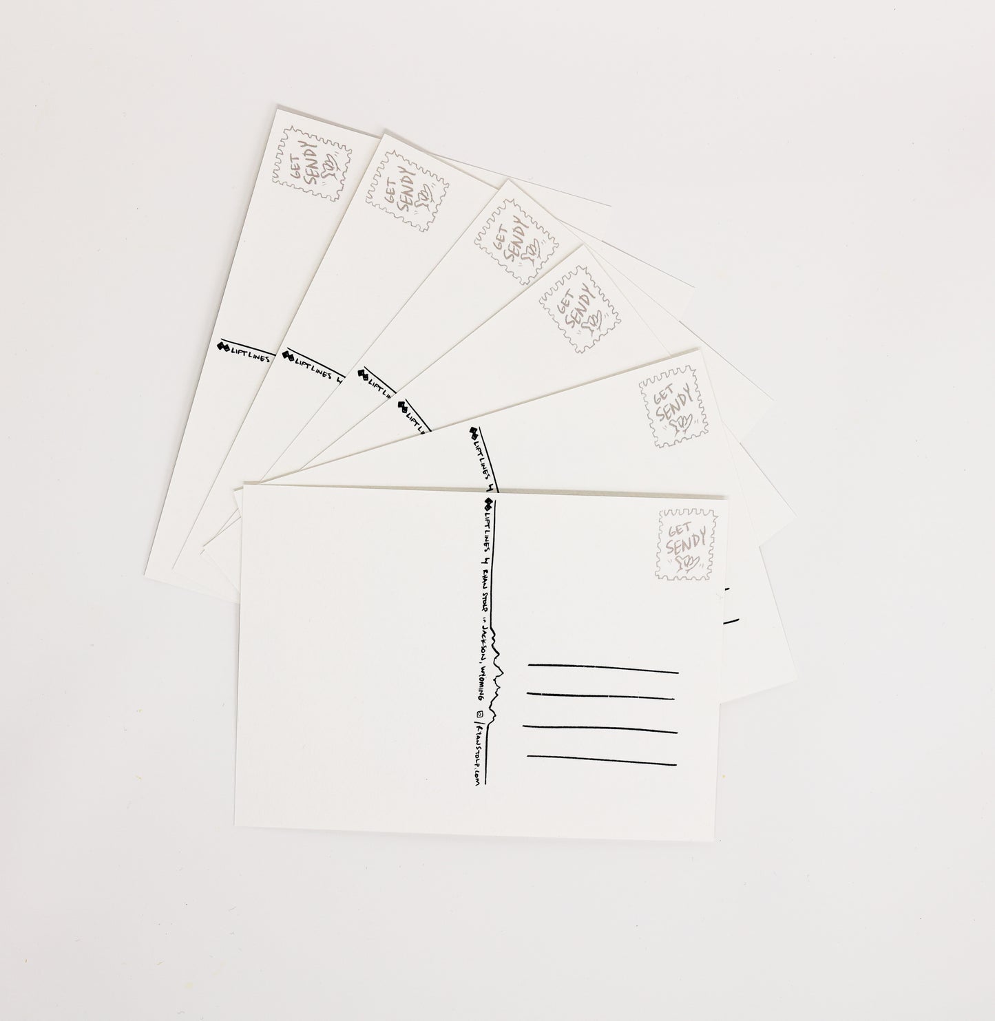 Liftlines Summer Comic Notecards