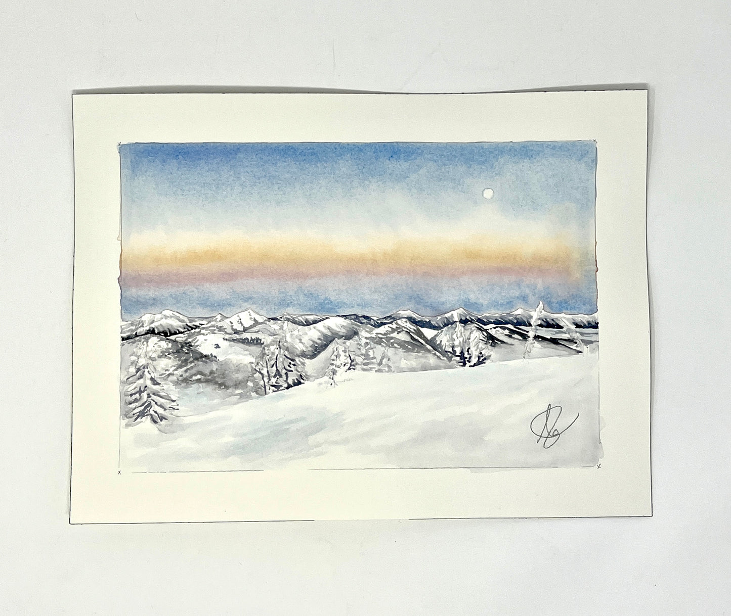 Natalie Connell: Sunrise Over the Mountains (unframed)