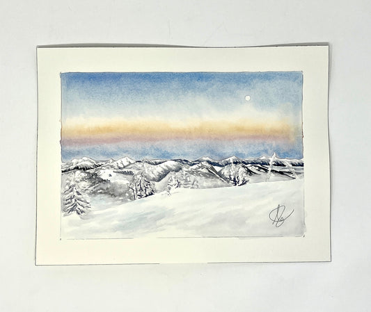 Natalie Connell: Sunrise Over the Mountains (unframed)