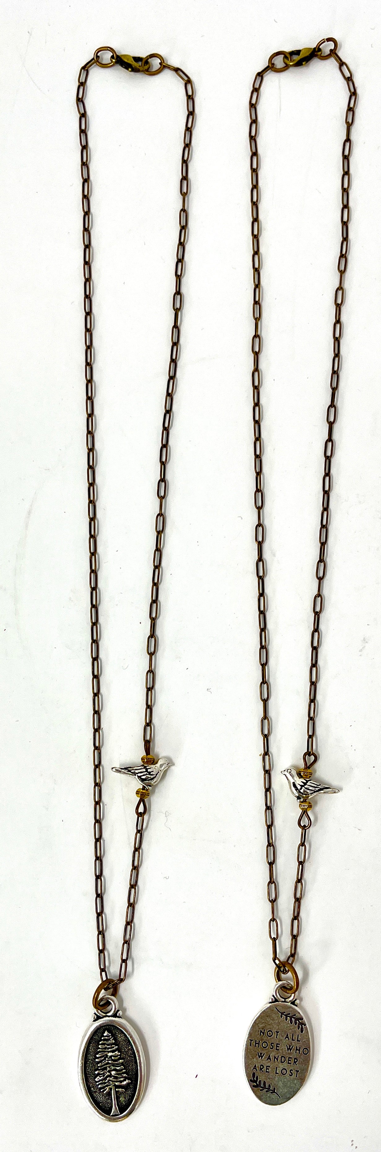 Magpie Jewelry: All Who Wander Tree Necklace