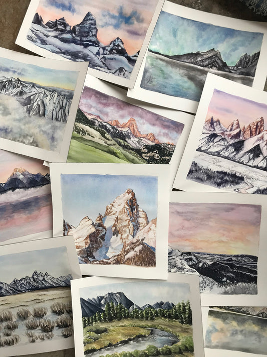 Natalie Connell: Watercolor 9 x 9 inches (unframed)