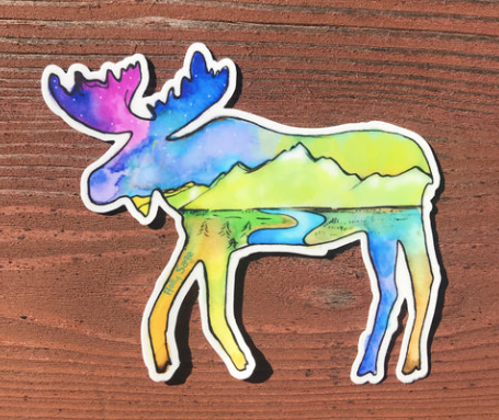 Holly Sage: Moosescape Landscape Sticker