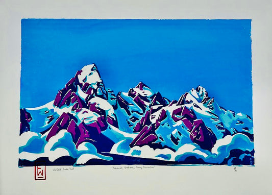 Wendell Field: Teewinot, Shoshone, Many Pinnacles Print