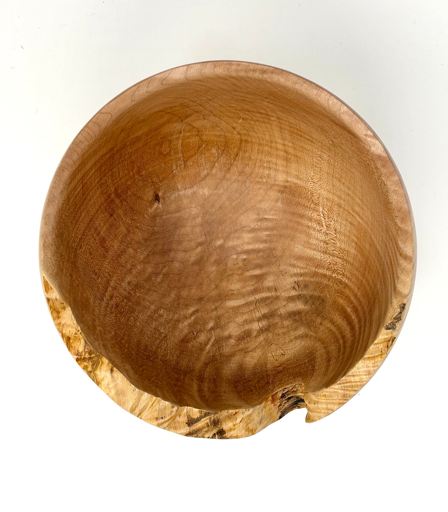Artisanal Wood Creations: Curly Maple Burl Bowl