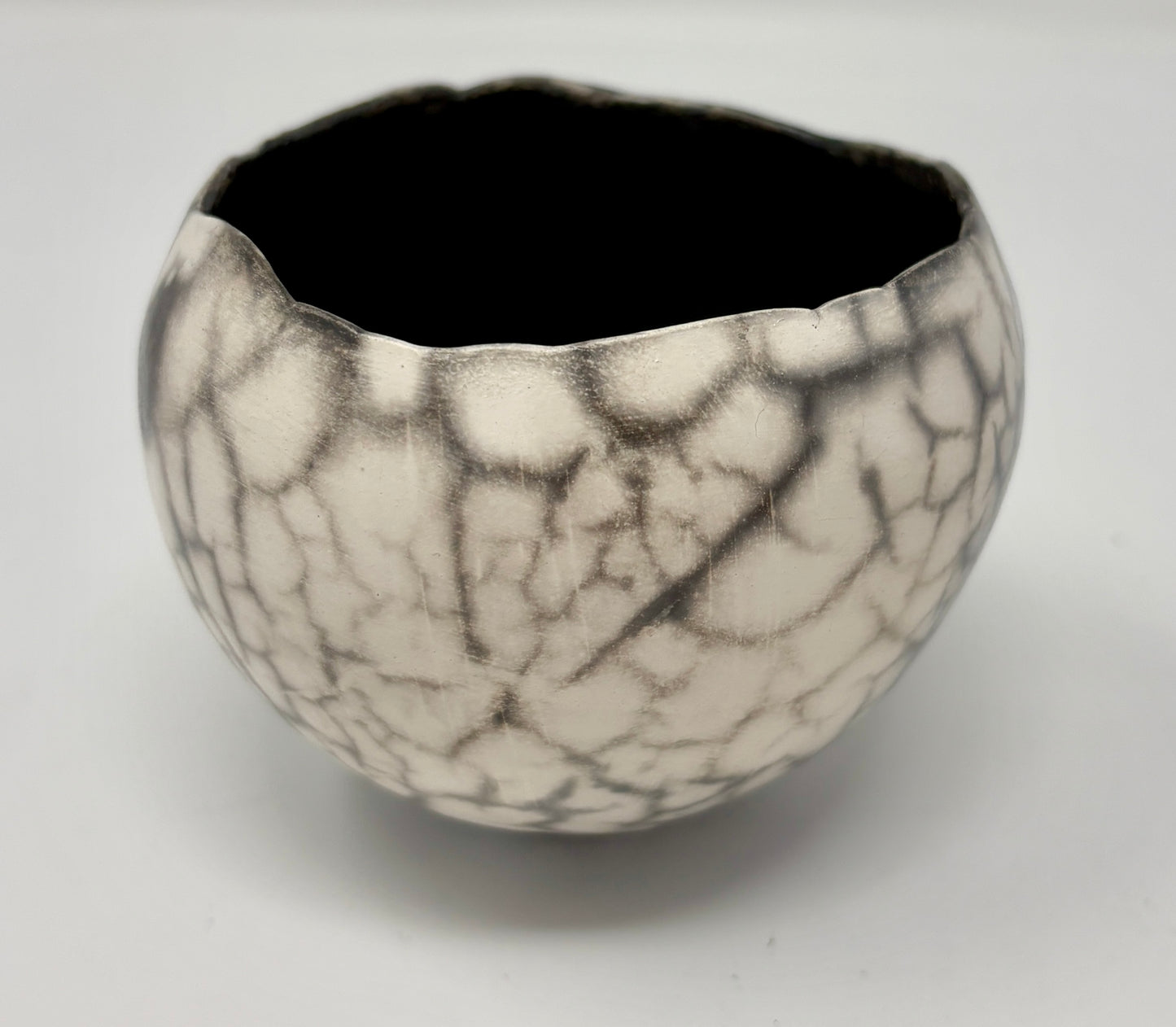 Valerie Seaberg: Small Naked Raku Resist Pinch Pot