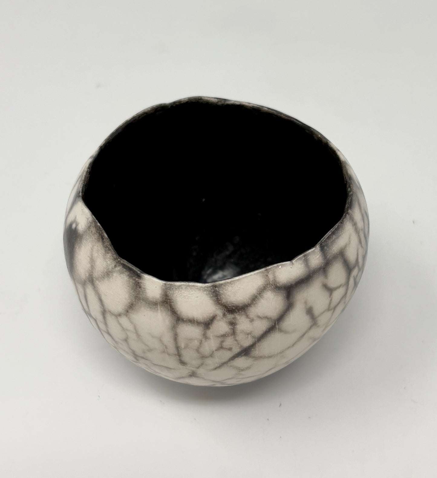 Valerie Seaberg: Small Naked Raku Resist Pinch Pot