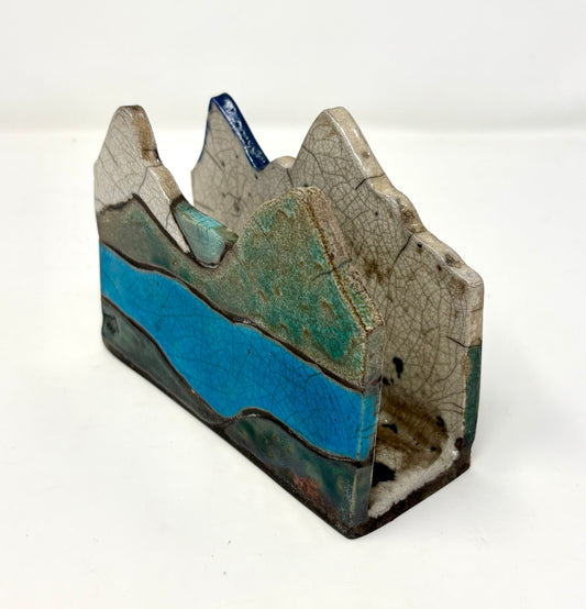 Emily Belsham Rakuscapes: Napkin / Coffee Filter Holder #2